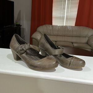 Helena Women’s Brown Leather Mary Jane Knot Heels Comfort Shoes EUR Size 40